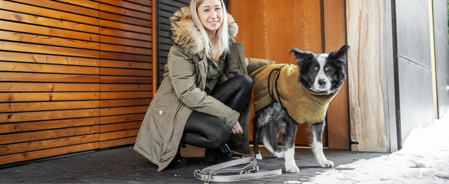 Рушник для собак Rudelkönig з 100% бавовни, великий, поглинаючий, хакі, розмір L