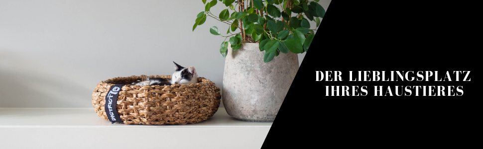 Ліжко для домашніх тварин District 70 Cocoon - для собак та котів, коричневе, розмір M (60 x 60 x 20 см)