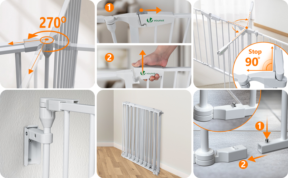 Захист каміну Vounot: сітка металева, 5 елементів, з безпечними дверима, складна, захист від тварин та дітей, чорна, 300x75 см (375 см у складеному стані)