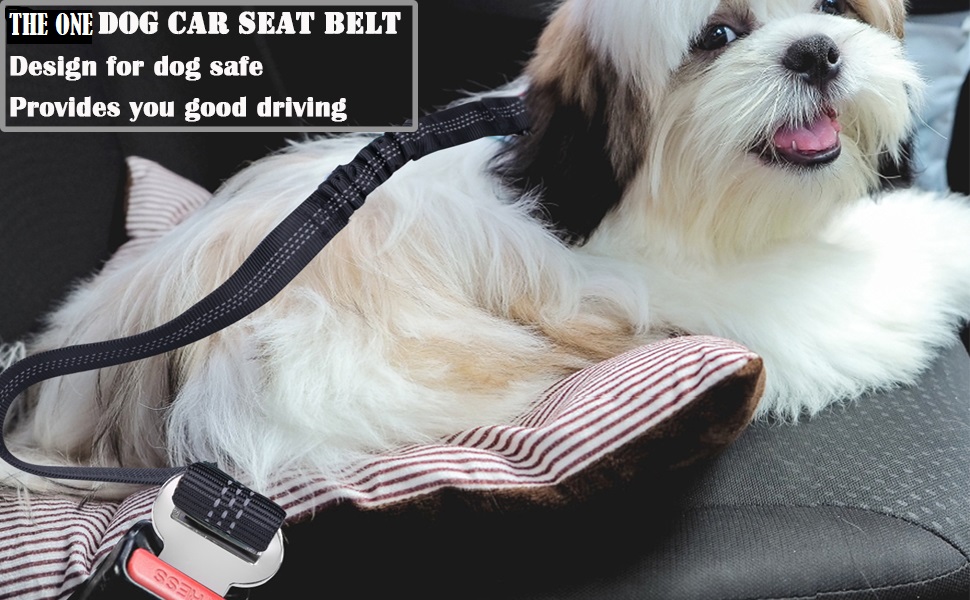 Автомобільний поводок для собак, безпечний, регульований, еластичний, 2 шт. (Червоний)