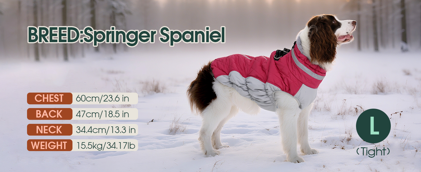 Водонепроникна куртка для собак великих порід Kuoser, тепла зимова жилетка для собак, чорна, XL