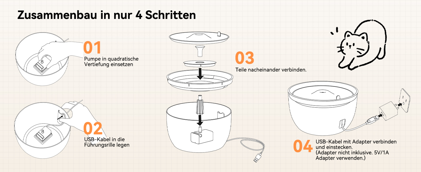 Фонтанчик для котів FEELNEEDY 3L з фільтром з активованого вугілля - фонтанчик для котів з нержавіючої сталі, прозорий резервуар, чорний колір