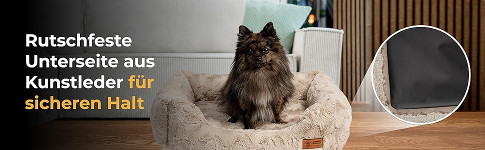 Ортопедичне ліжко для собак Shadow Deluxe S (60x75 см) з Memory Foam – Зручне, з антиковзким покриттям, миється – Німецька якість