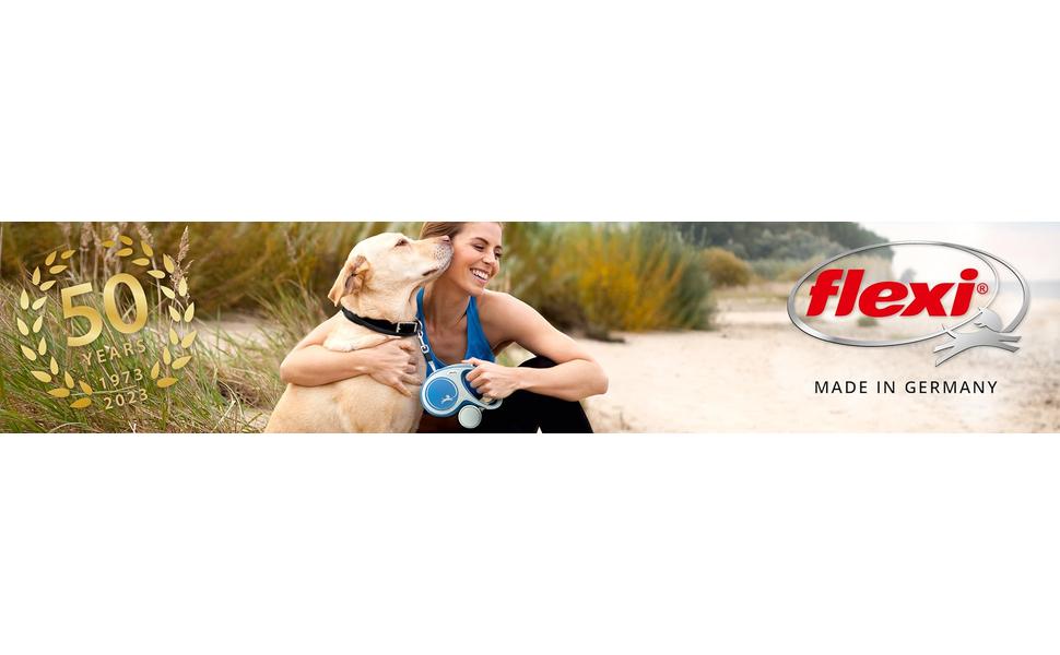 Flexi Classic L рулетка для собак до 50 кг (8 м, блакитна)