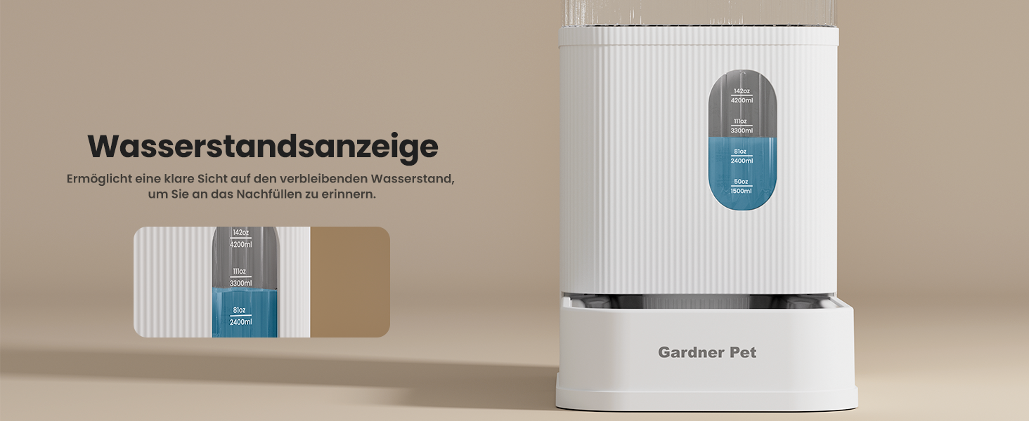 Автоматичний диспенсер води для собак та котів Gardner Pet - годівниця з нержавіючою сталею, велика ємність (8.5L), без електроенергії, BPA-free