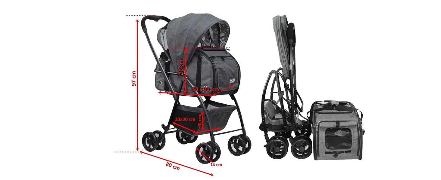 Транспортна система для тварин EzTravel - переноска з шасі