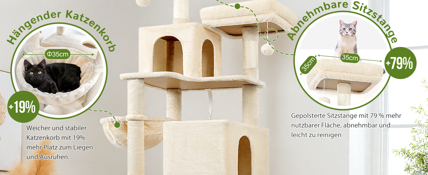 Котячий будиночок Globlazer Kaktus XXL 195 см: будиночок, лежанка, гамак, когтеточка для котів