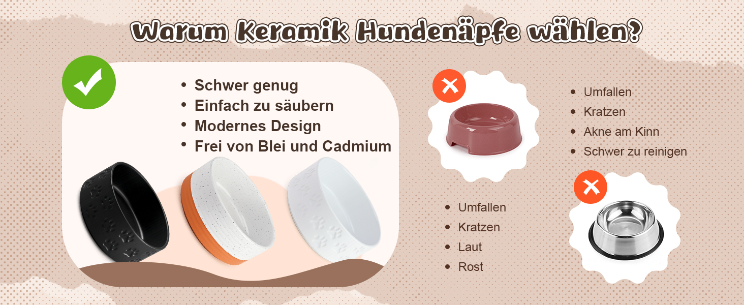 Миска для собак SpunkyJunky з кераміки, подвійна, на підставці з акації, 1800 мл, біла