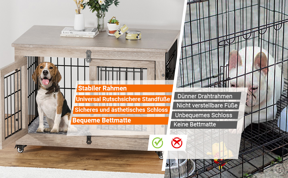 Кіяпка: Будка для собак у дім з подушкою, 98x64x68 см (Сірий, M)