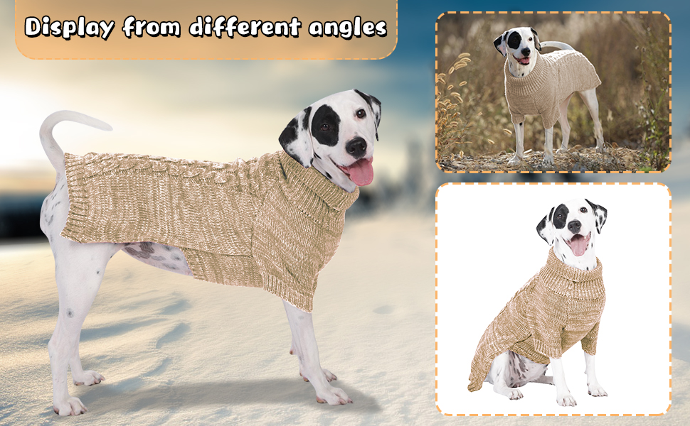 Теплий в'язаний пуловер для собак та котів (S, блакитний)