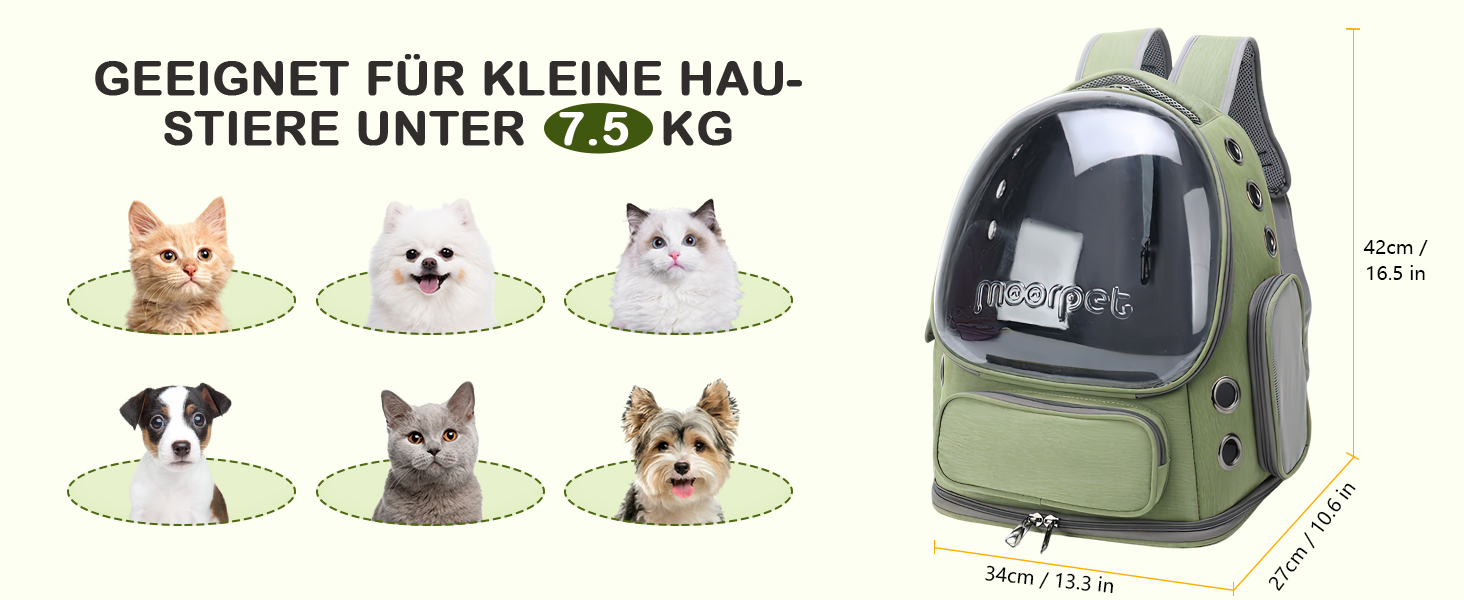 Рюкзак-переноска для котів та собак ALLSOPETS Bubble Carrier – чорний, до 7.5 кг