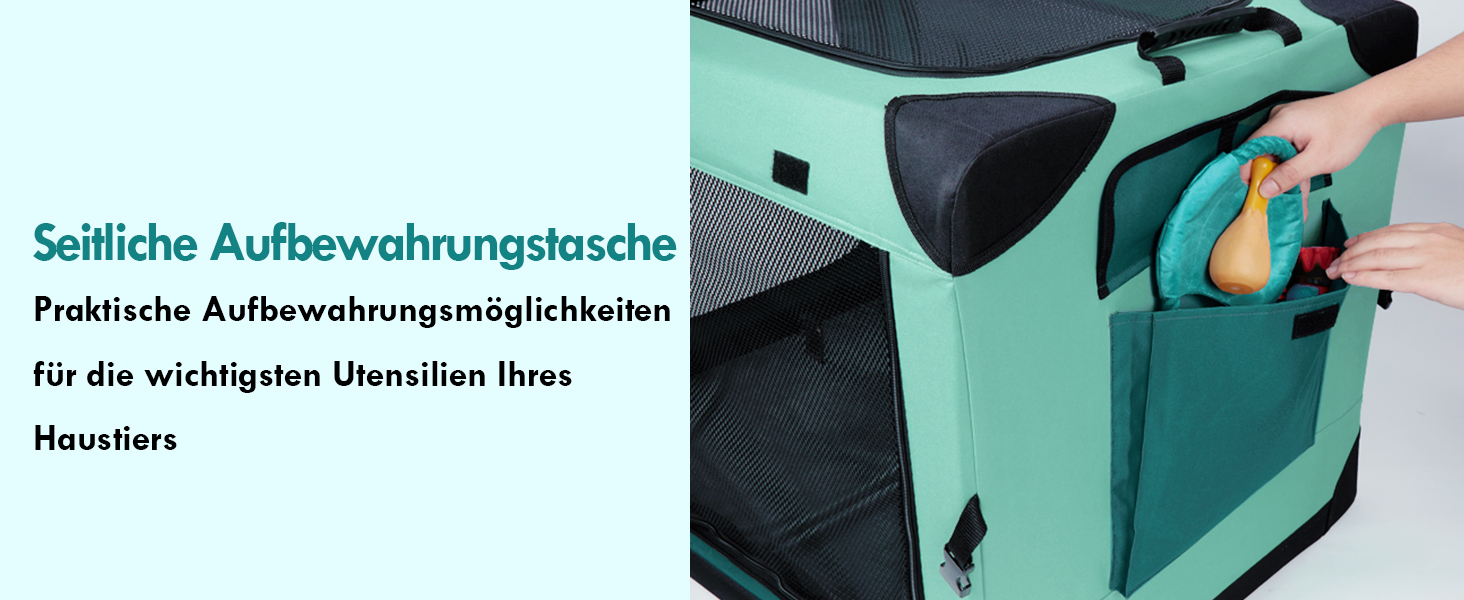 Складана переносна переносна клітка для собак та котів Ownpets з міцним сталевим каркасом, 4 дверцята, розмір L (91.5 x 63.5 x 63.5 см)