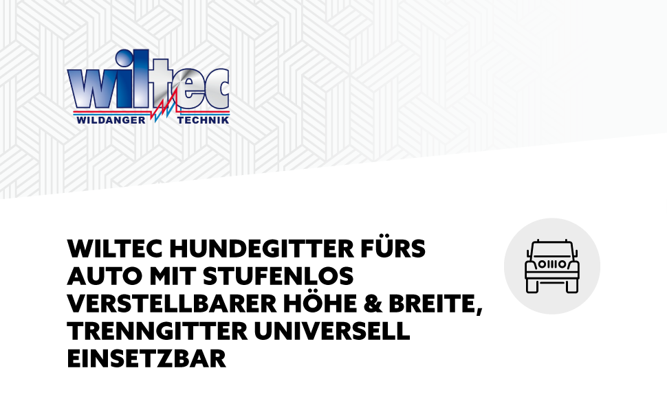 Сітка для собак у багажник Wiltec, регульована, 72-136 см (висота), 118-128,5 см (ширина)