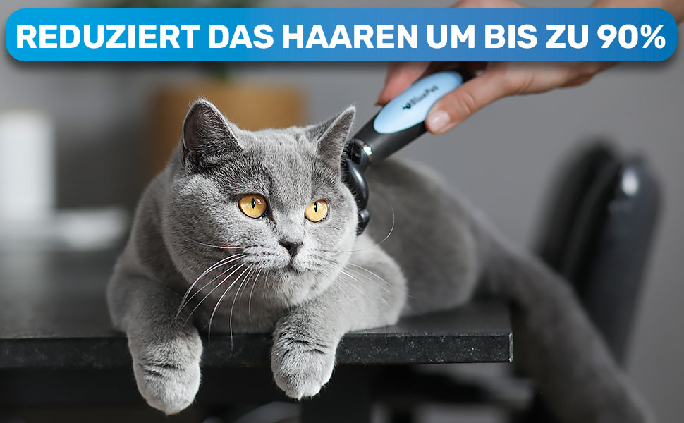 Бурштук для котів та собак з коротким хутром BluePet: видаляє відмерле волосся та підшерсток | Розмір M (66 мм)