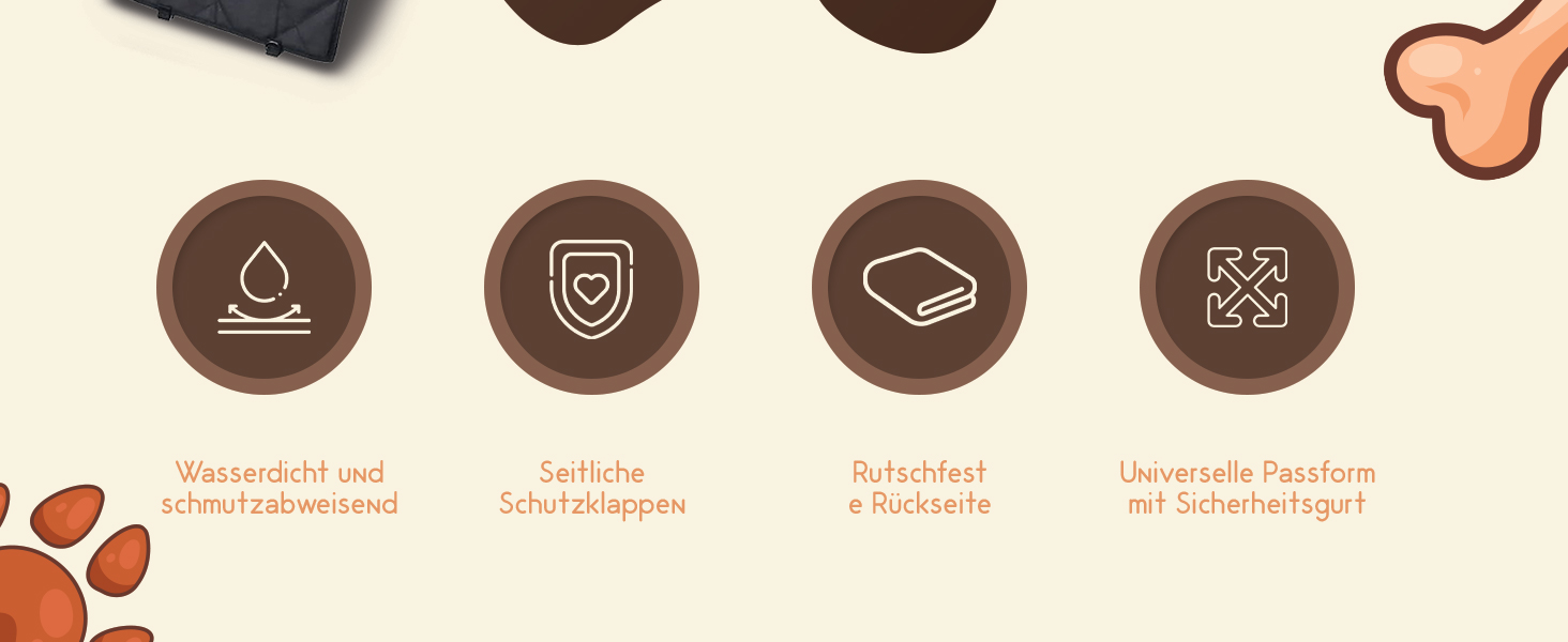 Захист для автокрісла собаки Recalma: чорний, для собак, SUV, легкове авто, вантажівка