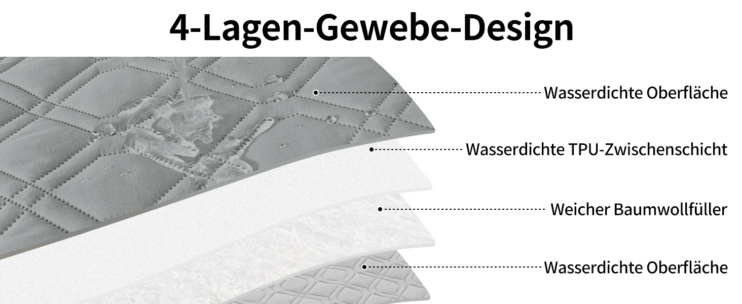 Водонепроникний килимок для собак Homaxy, 130x100 см, сірий+світло-сірий, для дому та на вулицю, миючий, двосторонній