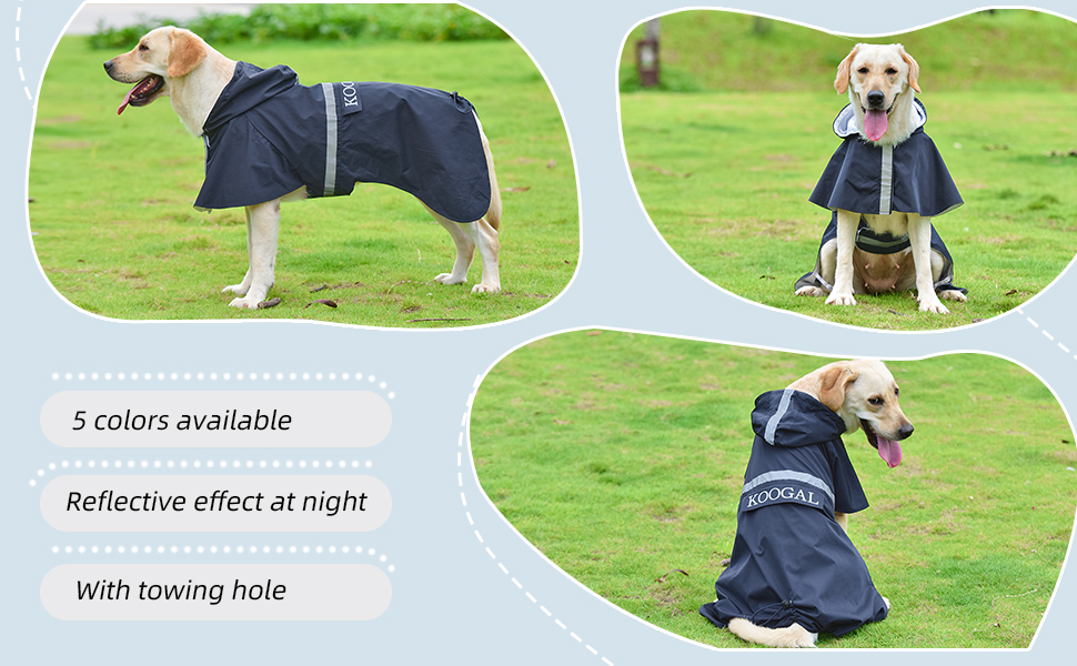 Водонепроникний дощовик для великих собак, зелений, розмір 4XL (темно-синій)