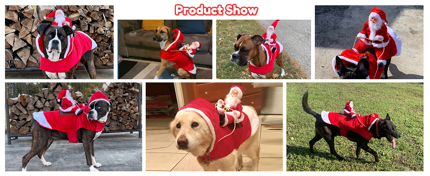 Костюм Санти для собак та котів, преміум-якість, червоний, для святкування Різдва. Розміри: S (обхват шиї 26-30 см, обхват грудей 33-47 см)
