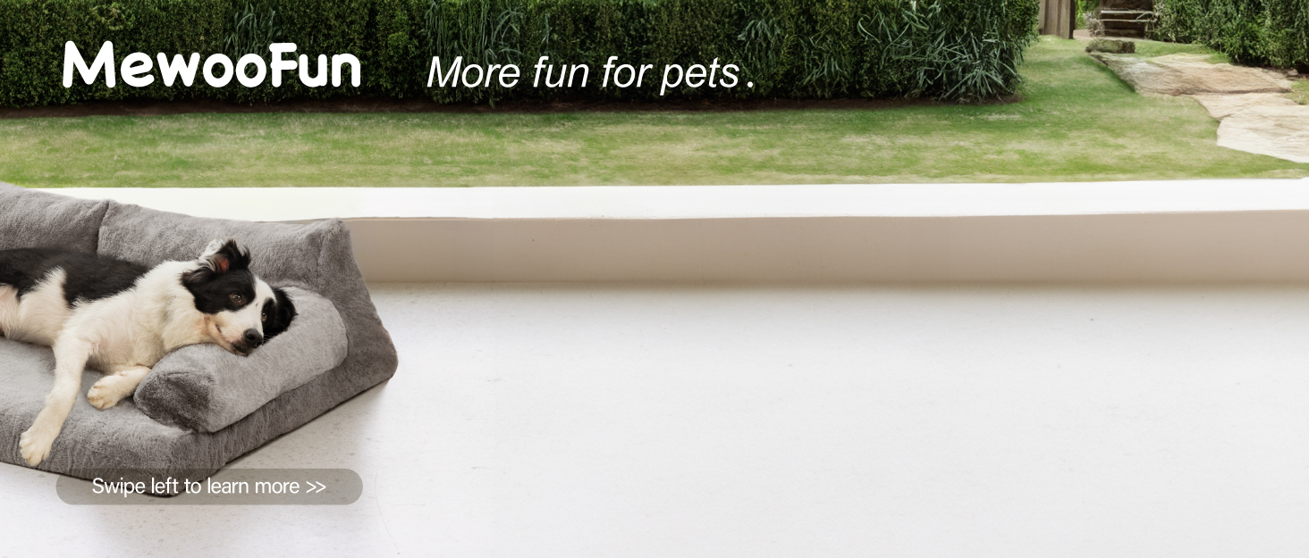 Ортопедичний лежак для собак MeWoofun, середній, водонепроникний, антистресовий плюшевий чохол, 90 x 65 x 30 см (Коричневий, L)