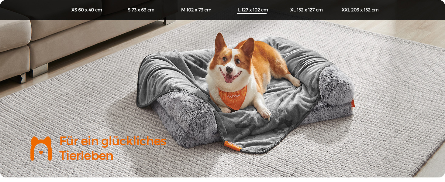 Накидка для собак Feandrea, 3 шт. в наборі, L, 127 x 102 см, фланель, сірий, для захисту дивану, для собак маленьких та середніх порід
