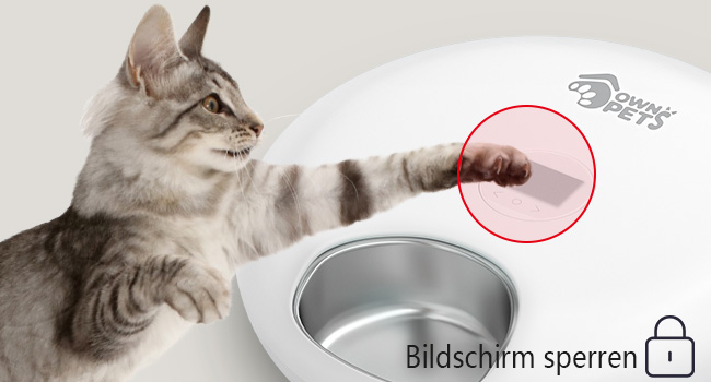 Автоматична годівниця для котів Ownpets, для вологого та сухого корму, із нержавіючими мисками, на 6 порцій, з 2 охолоджуючими елементами, захист лап, біла