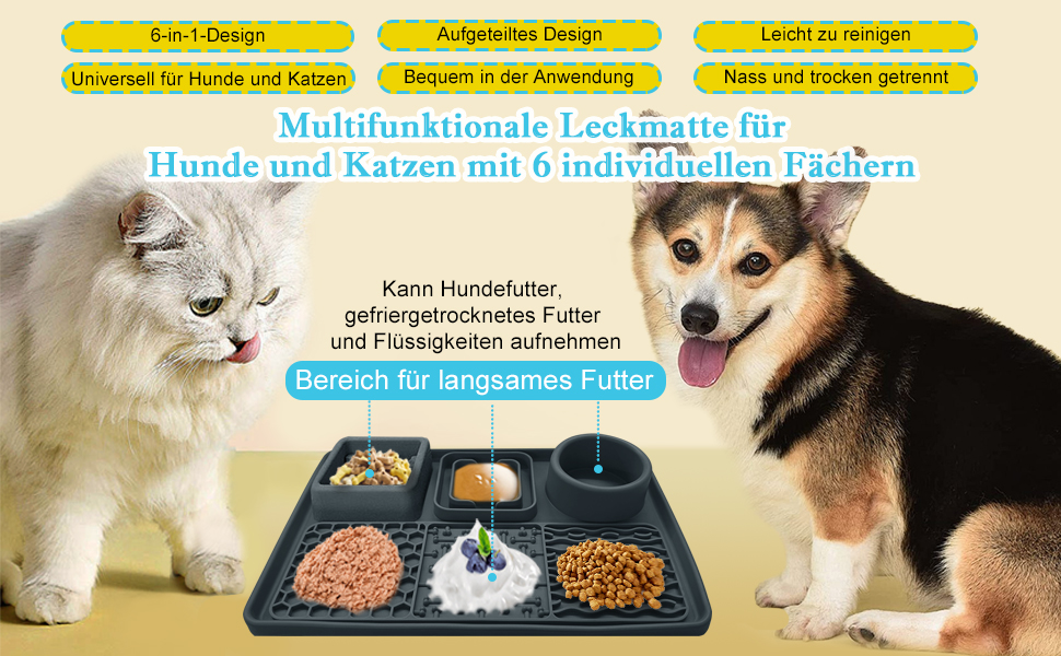 Шлека для собак Cooltto з лопаткою та нержавіючою чашею, силіконова підкладка з присосками для догляду за шерстю, купання та обрізки кігтів. Модель C & B (темно-сірий)