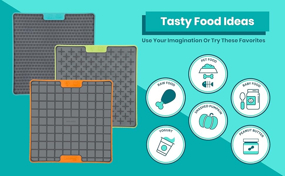 LickiMat Deluxe - килимок для котів, 20x20 см, колір: блакитний, 1 шт.