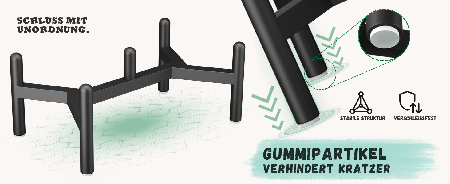 Керамічна годівниця для собак на підставці з нержавіючої сталі - подвійний набір мисок для собак, невеличких та середніх порід - неслизький набір мисок для корму та води - 350г / 660мл - 15см - сірий M сірий