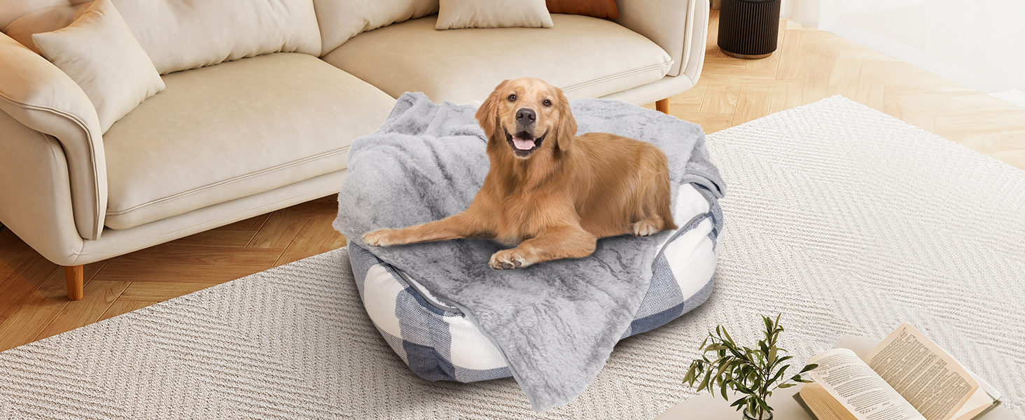 М'яка флісова підстилка для собак і котів Nobleza, 160 x 120 см, світло-сіра