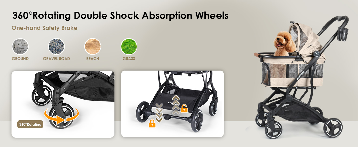 Дитяча та переносна коляска 3 в 1 для собак та котів T3, чорна