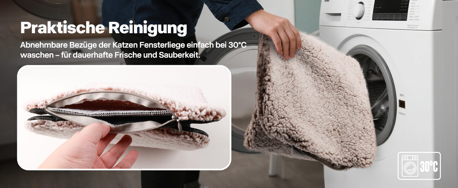 Кішка ліжко на підвіконня Pet Prime – м'яке, з неслизькою основою, зйомні чохли (сітка та плюш), 90x29 см для сну та відпочинку