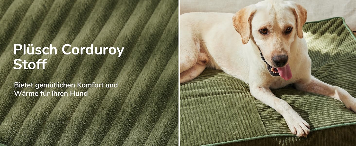 Ортопедичне ліжко для собак FUKUMARU - 91x56x9 см, зелене, з водонепроникним шаром, м'яке, антиковзне. Ліжко для собак, килимок, матрац