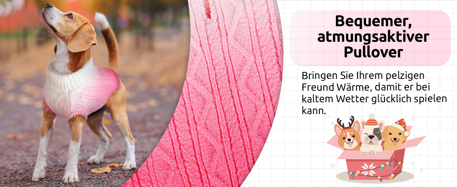 Пуловер для собак CITE TOILE, теплий зимовий, м'який, зручний, з високим коміром, для холодної погоди, градієнт кольору, для маленьких та середніх собак, фіолетовий, розмір S