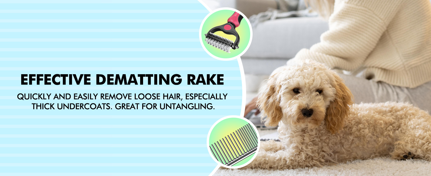 Гребінець для вичісування собак та котів OneCut - вичісування, розплутування, видалення ковтунів (червоний)