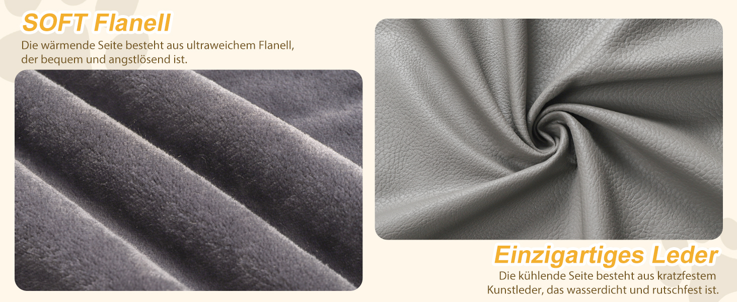 Ортопедичне ліжко для собак Favodormir, велике та середнє, 91x69x7 см (Сірий)