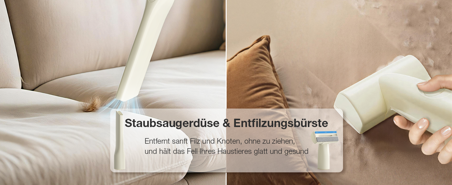 Набір для грумінгу тварин 7-в-1: шерсть, пилосос, фен. Потужність 11000Pa, об'єм контейнера 2.5л, 3 режими сили всмоктування та температури. Підходить для собак та котів. Колір: жовтий.