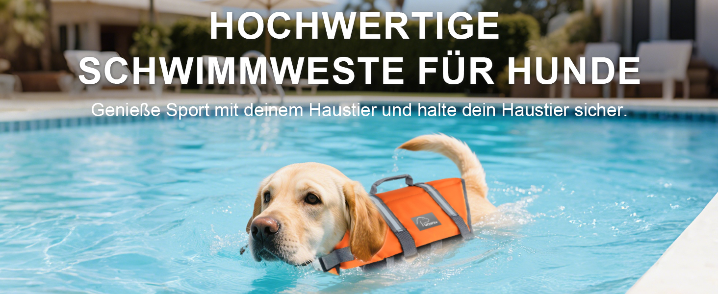 Рятувальний жилет для собак, безпечний жилет для плавання, регульований розмір, з міцним ручним захватом (S) Small
