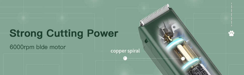 Професійний набір для догляду за шерстю домашніх тварин Cussity, водонепроникний, перезаряджається, для цуценят, кроликів, котів, зелений