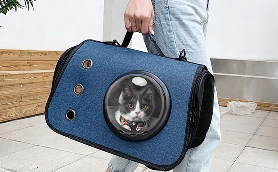 Транспортна сумка для кота/собаки - переноска для кота/собаки, дорожній аксесуар для тварин, складана переноска для маленьких та середніх котів/собак, рожевий колір