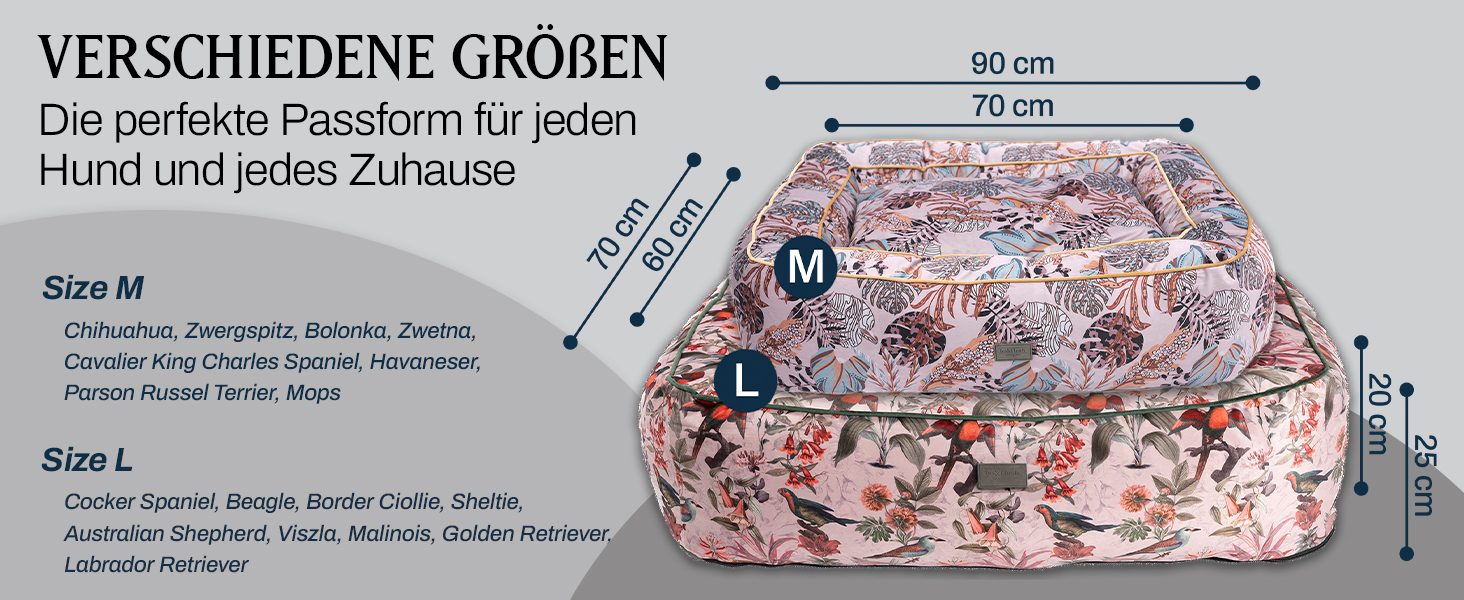 bo&flash Hundebett 'Romy' - М - Софа для собак, велика та маленька, з антиковзким покриттям, легко миється