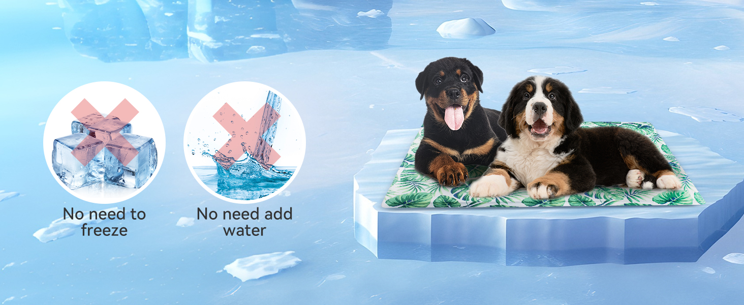 Кілим-охолоджувач для собак та котів Ninonly 50 x 65 см. Самостійно охолоджуючий, з нетоксичним гелем, вологостійкий, для дому та вулиці