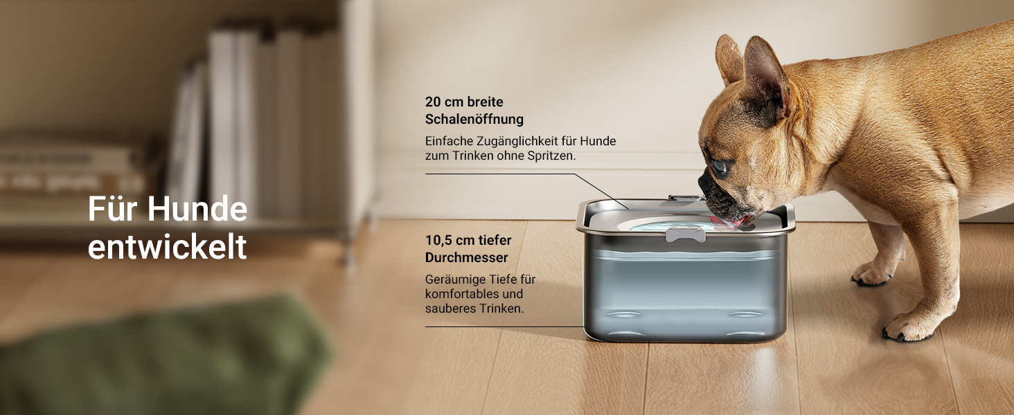 Миска для собак DownyPaws 3L без розбризкування, з нержавіючої сталі 304, чорна. Підходить для дому та вулиці, запобігає розбризкуванню та підтримує чистоту.