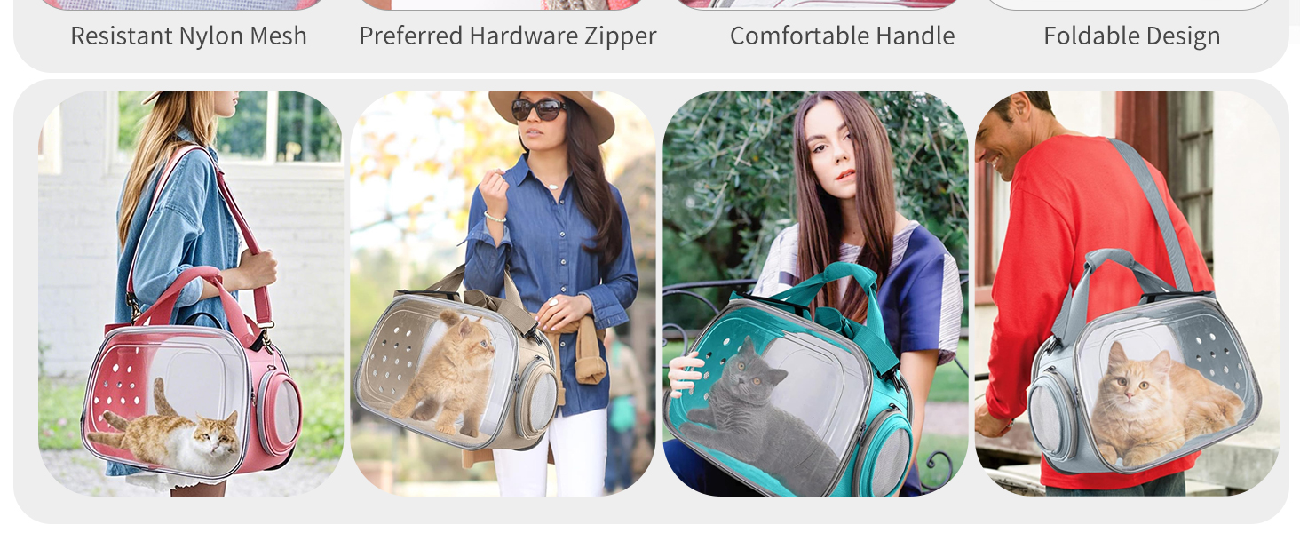 Транспортна переноска для собак та котів PETCUTE, складана та миюча, для подорожей літаком, хакі