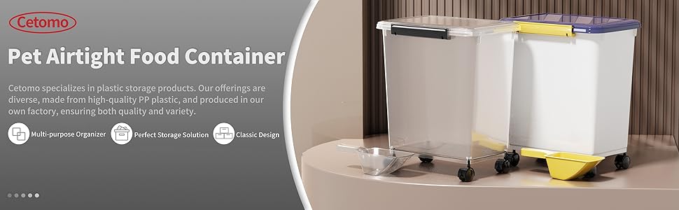 Контейнер для корму для собак Cetomo, 32L, 3 шт. з лопатками
