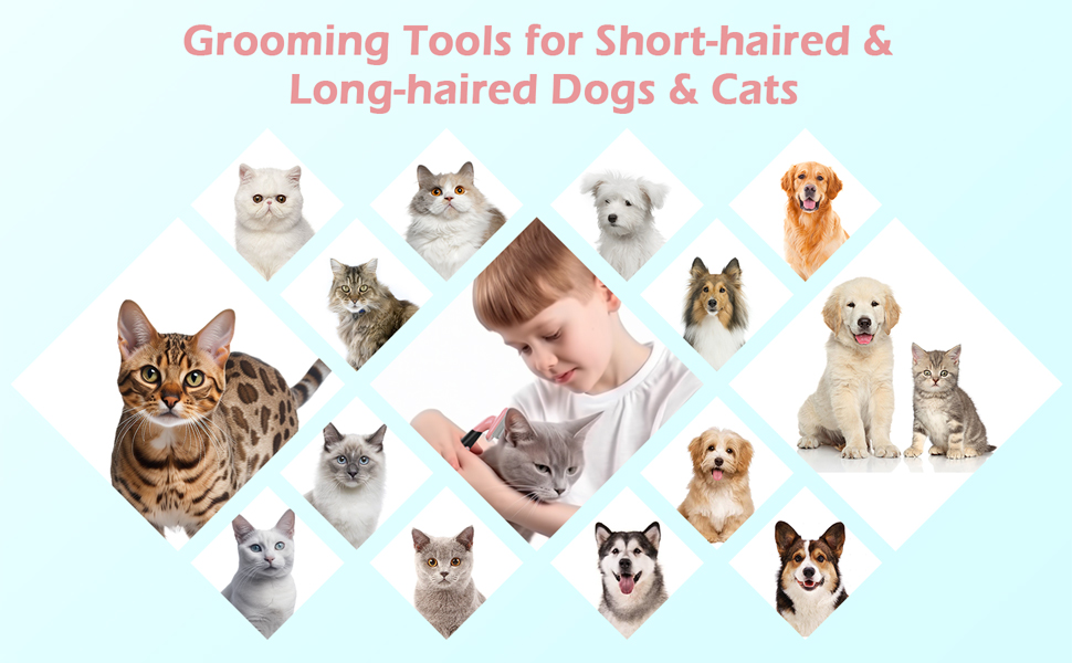 Щітка для собак PETPAWJOY: видалення шерсті, масаж, для малих порід, цуценят, Yorkie, Пудель, кроликів, котів, рожева