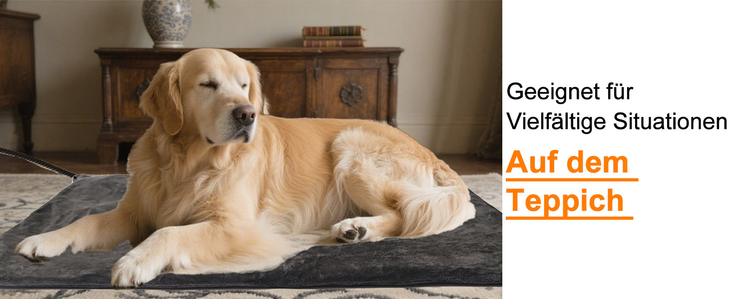 Килимок грілка для тварин 70x45 см: великі собаки, коти, анти-гризучий, з регулюванням температури