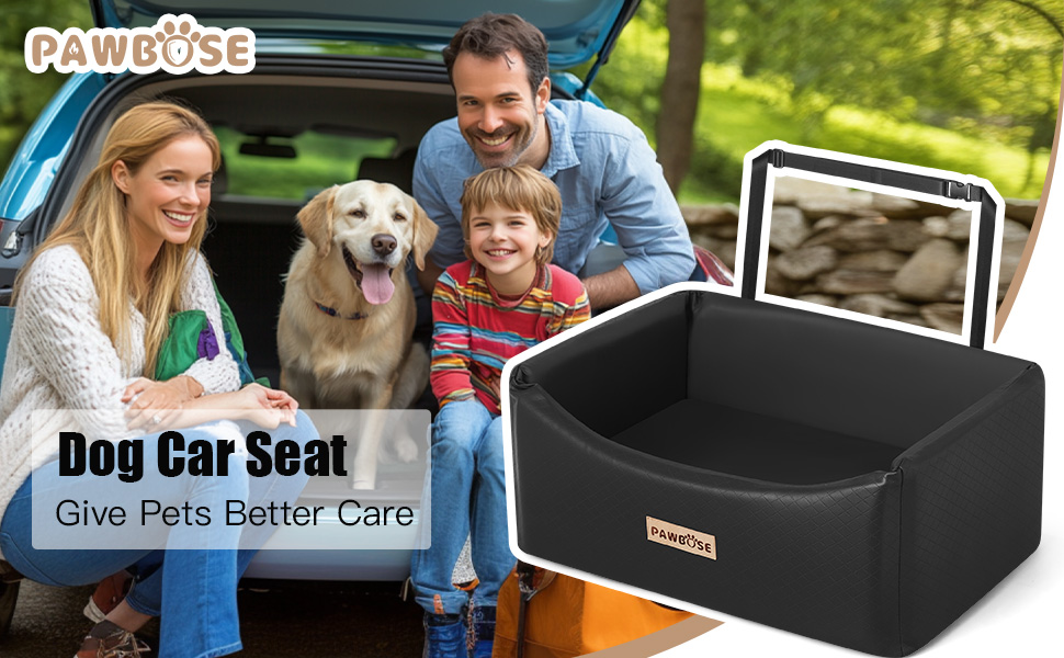 Автокрісло для собак, переноска для собак великих порід (до 25 кг) з ременем безпеки, водонепроникне автоліжко для тварин