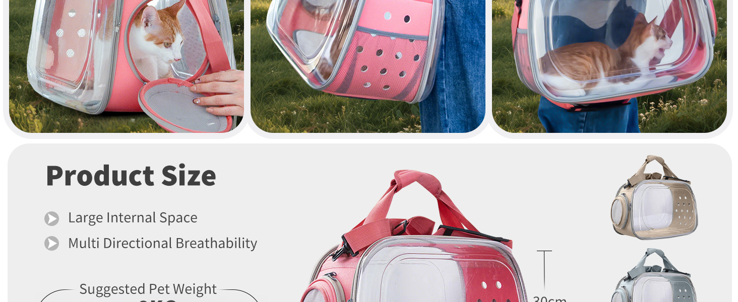 Транспортна переноска для собак та котів PETCUTE, складана та миюча, для подорожей літаком, хакі