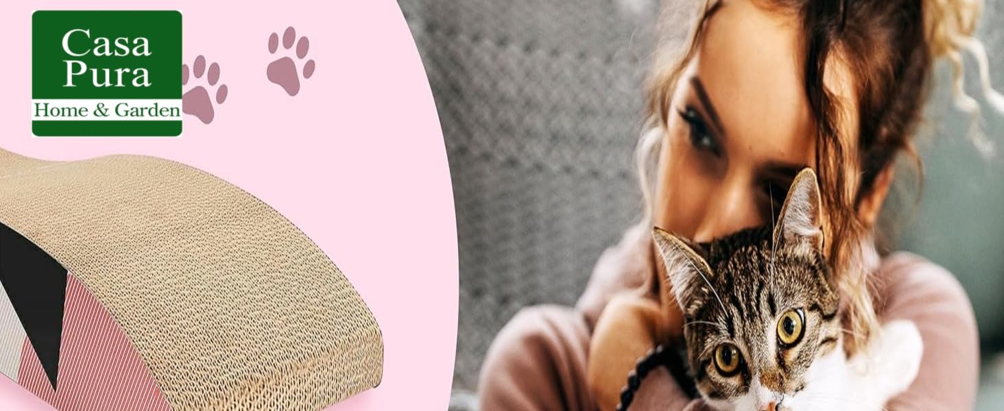 Casa Pura Килимок-книжка для котів з картону, 25 x 40 x 15 см - ідеально для точіння кігтів, ігор та відпочинку