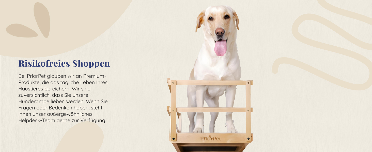 Сходинки для собак до ліжка з поручнями - для великих собак до 90 кг - регульована висота до 94.5 см - ширина 49.5 см - складаються - антиковзні ручки - з натурального березового дерева - колір натуральний